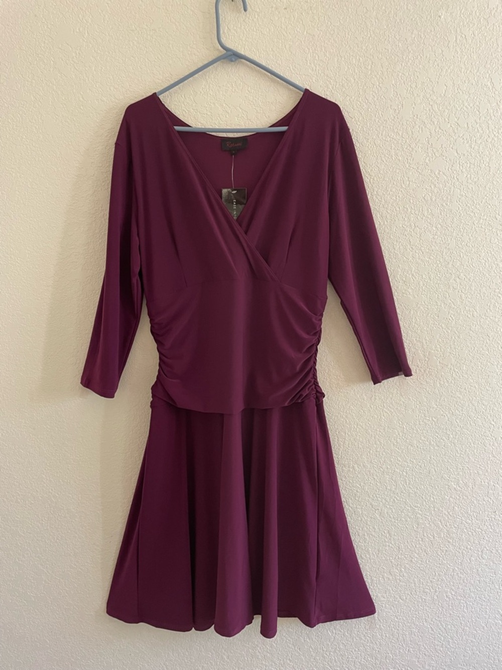 Vintage - Rekucci plum colored midi dress - size 16 - NWT